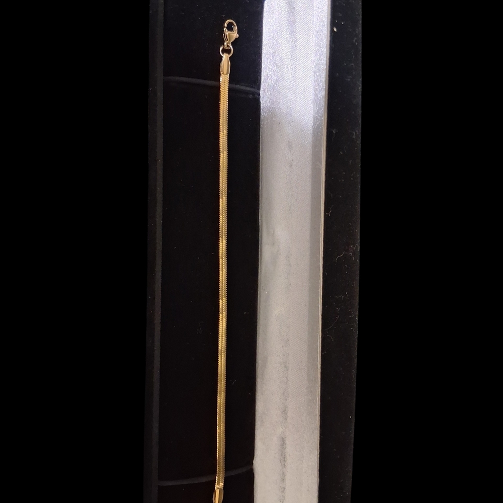 Gold Chain Bracelet 7" 18K PVD